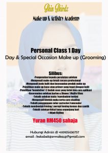 personal solekan asas basic make up grooming class