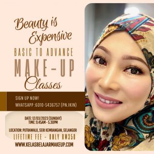 kelas make up march 2023 murah asas solekan cantik putrajaya seri kembangan kuala lumpur selangor