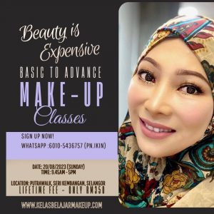 kelas solakan asas pertengahan make up pengantin murah selangor kuala lumpur putrajaya