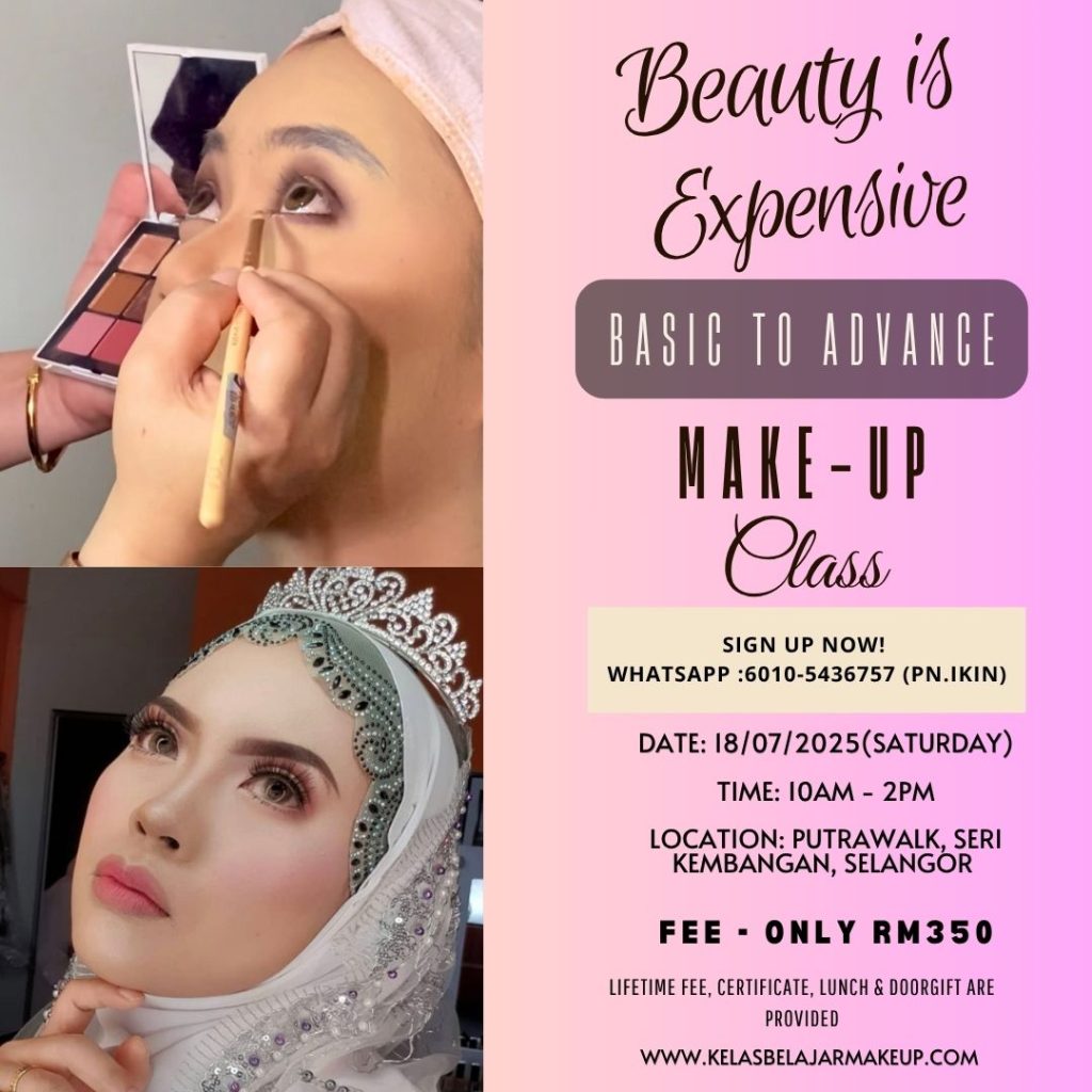 kelas-makeup-selangor-solekan-asas-putrajaya-makeupbridal